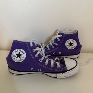 Purple high top converse